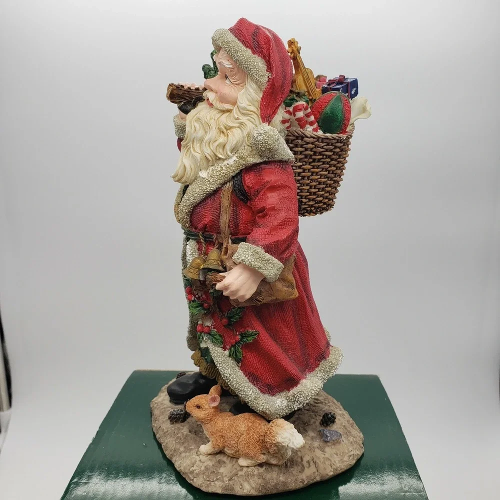 Holiday Lane Poly Resin Woodland Santa W/ Tree‎ Christmas 8